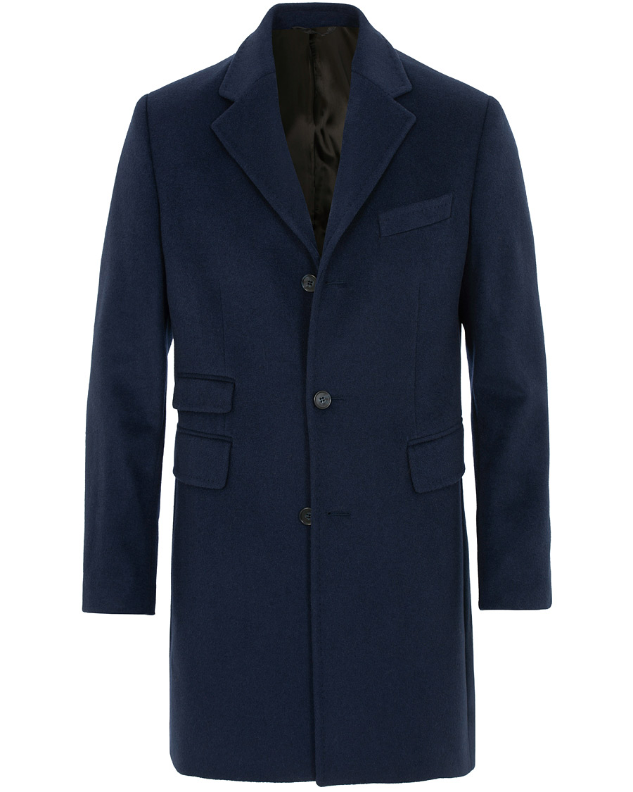 Herr | Jackor | Morris | Wesley Wool Coat Navy