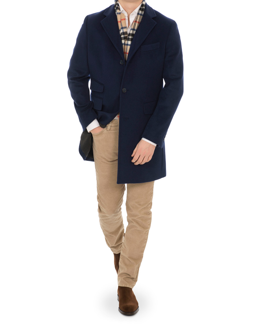 Herr | Jackor | Morris | Wesley Wool Coat Navy