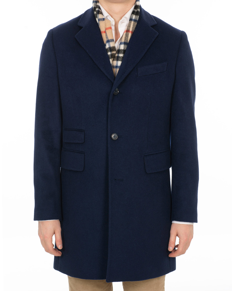 Herr | Jackor | Morris | Wesley Wool Coat Navy