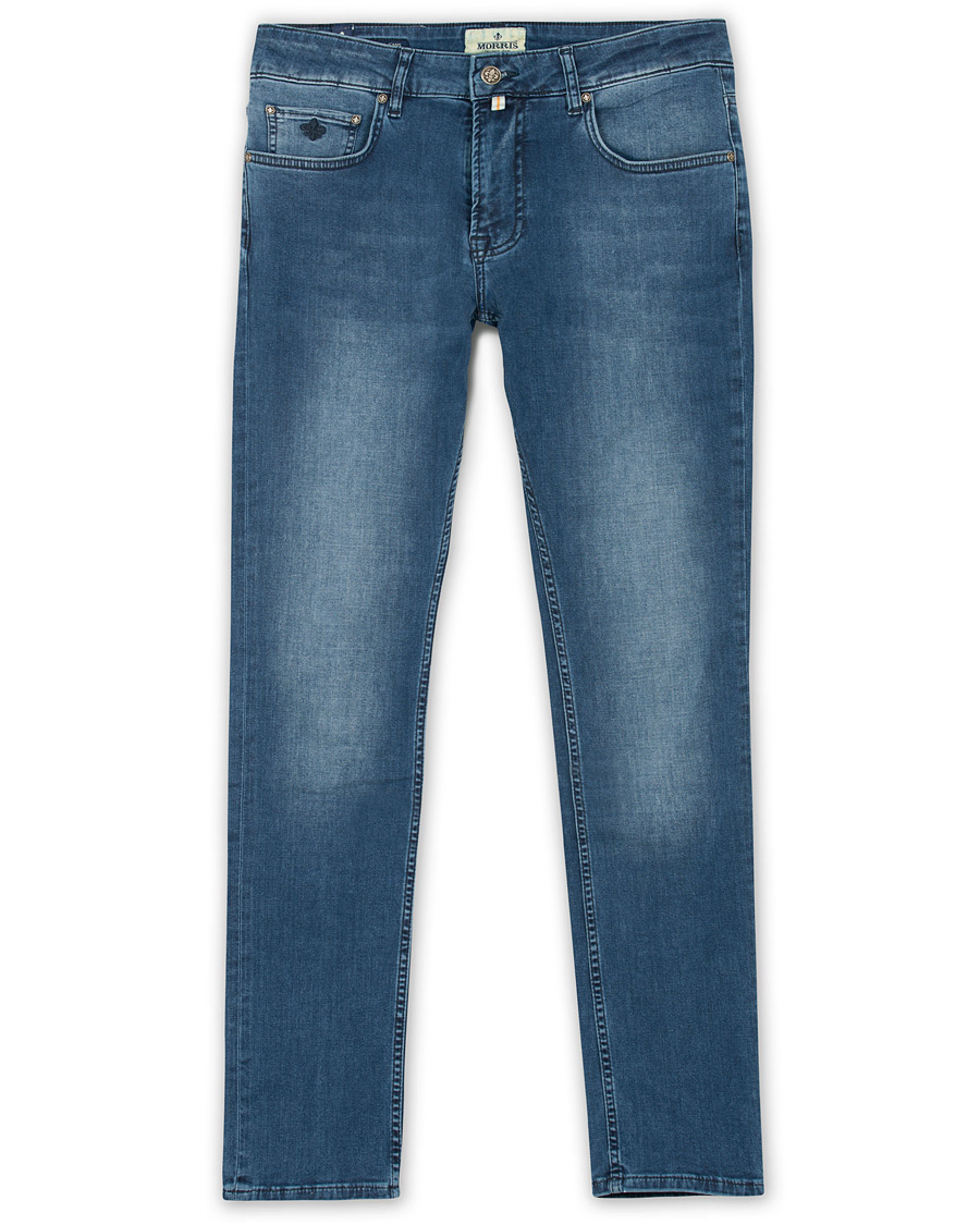 Herr | Jeans | Morris | Steve Satin Stretch Jeans Blue