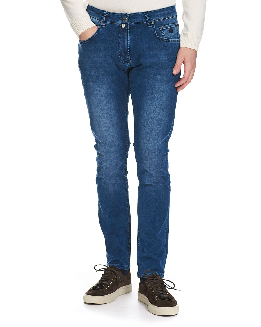 Herr | Jeans | Morris | Steve Satin Stretch Jeans Blue