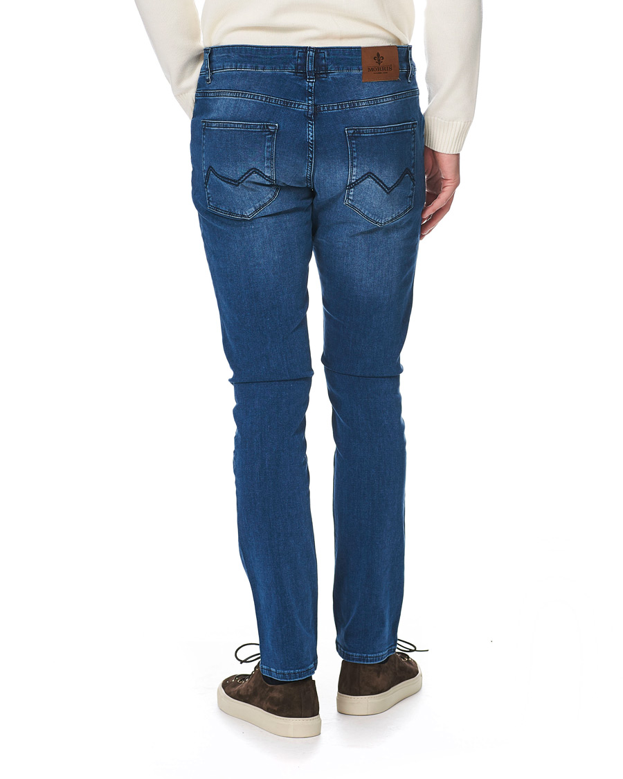 Herr | Jeans | Morris | Steve Satin Stretch Jeans Blue