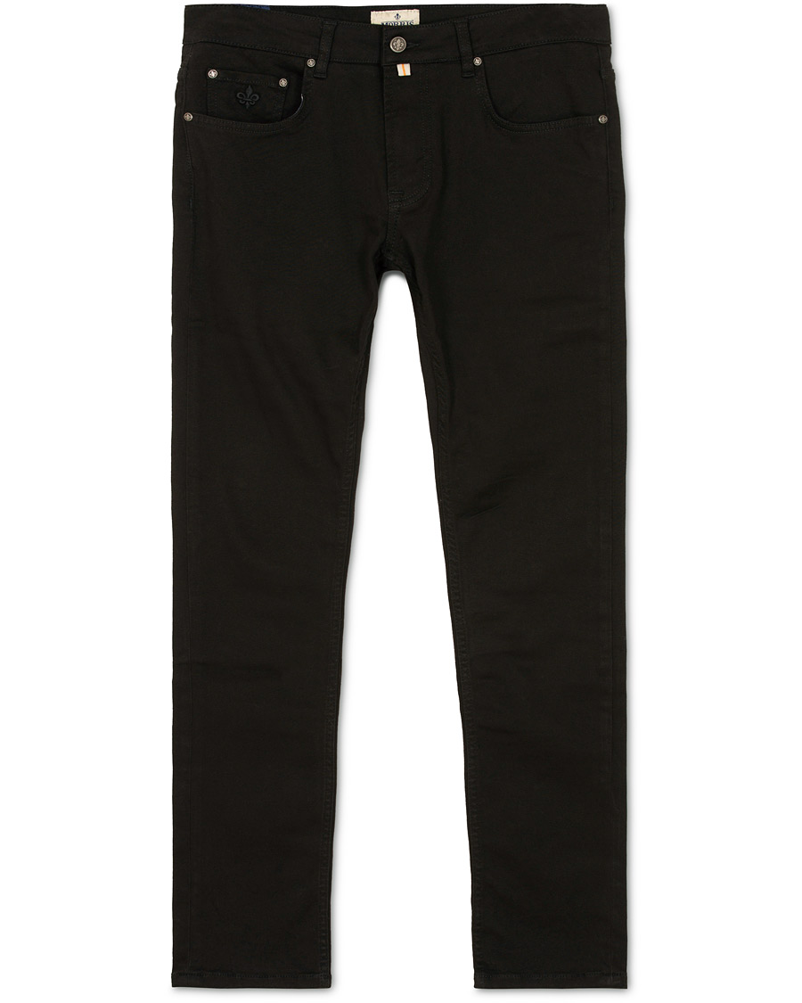 Herr | Jeans | Morris | Steve Satin Stretch Jeans Black