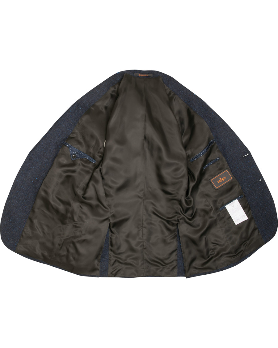 Herr | Kavajer | Morris | Harris Tweed Donegal Blazer Navy