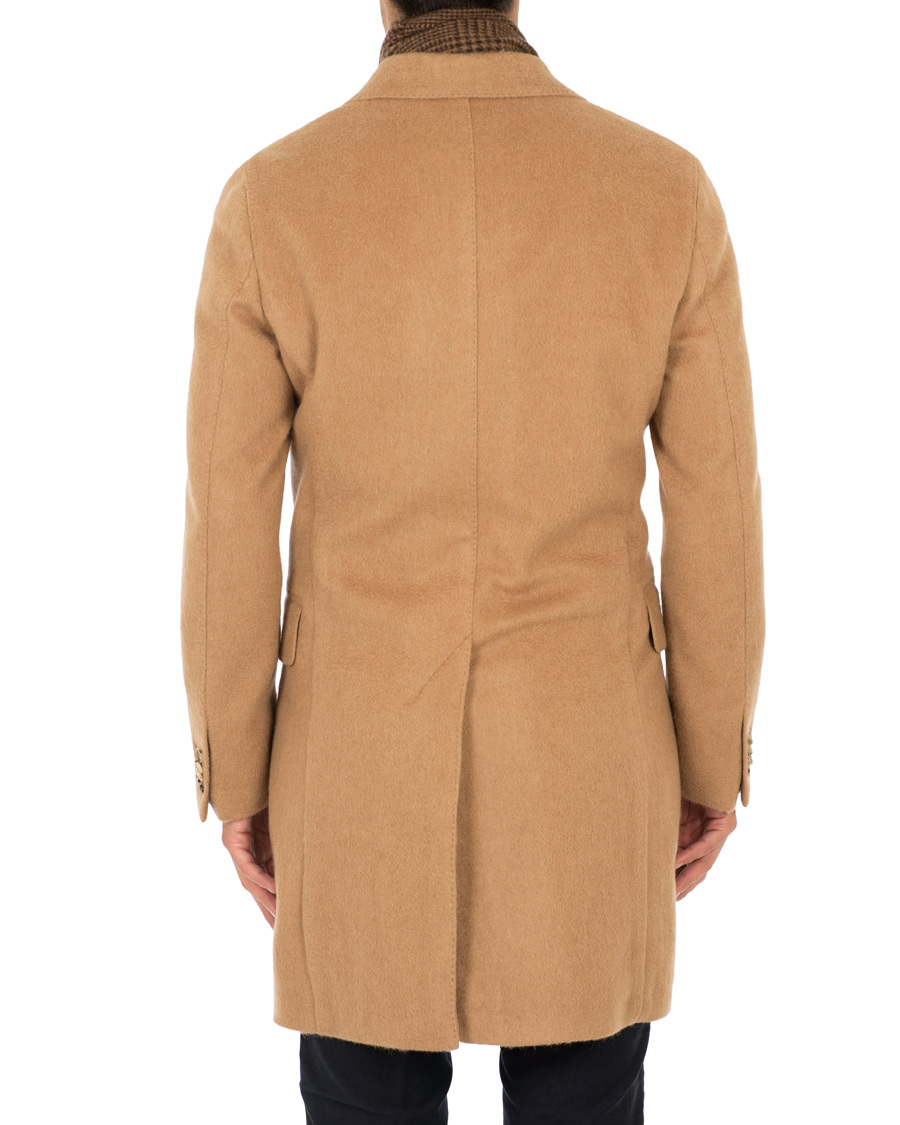 Herr | Jackor | Oscar Jacobson | Saul Delux Double Breasted Camelhair Coat Camel