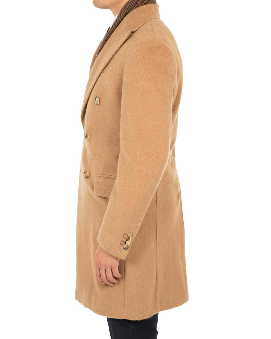 Herr | Jackor | Oscar Jacobson | Saul Delux Double Breasted Camelhair Coat Camel