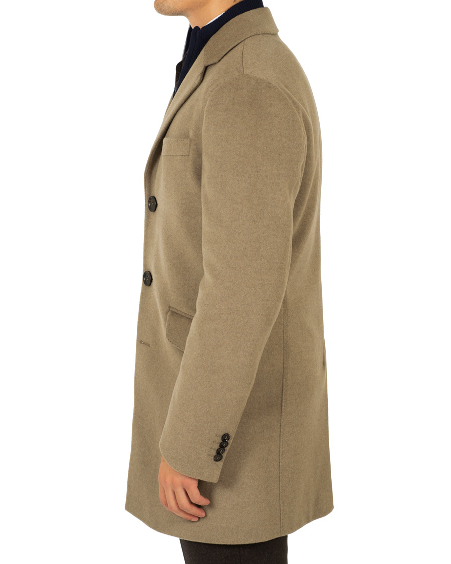 Herr | Jackor | Oscar Jacobson | Saks Wool/Cashmere Coat Beige