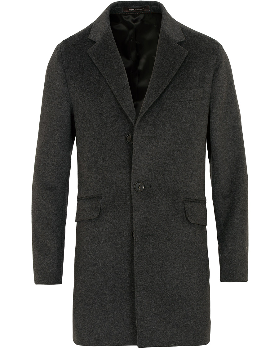 Herr | Jackor | Oscar Jacobson | Saks Wool/Cashmere Coat Grey