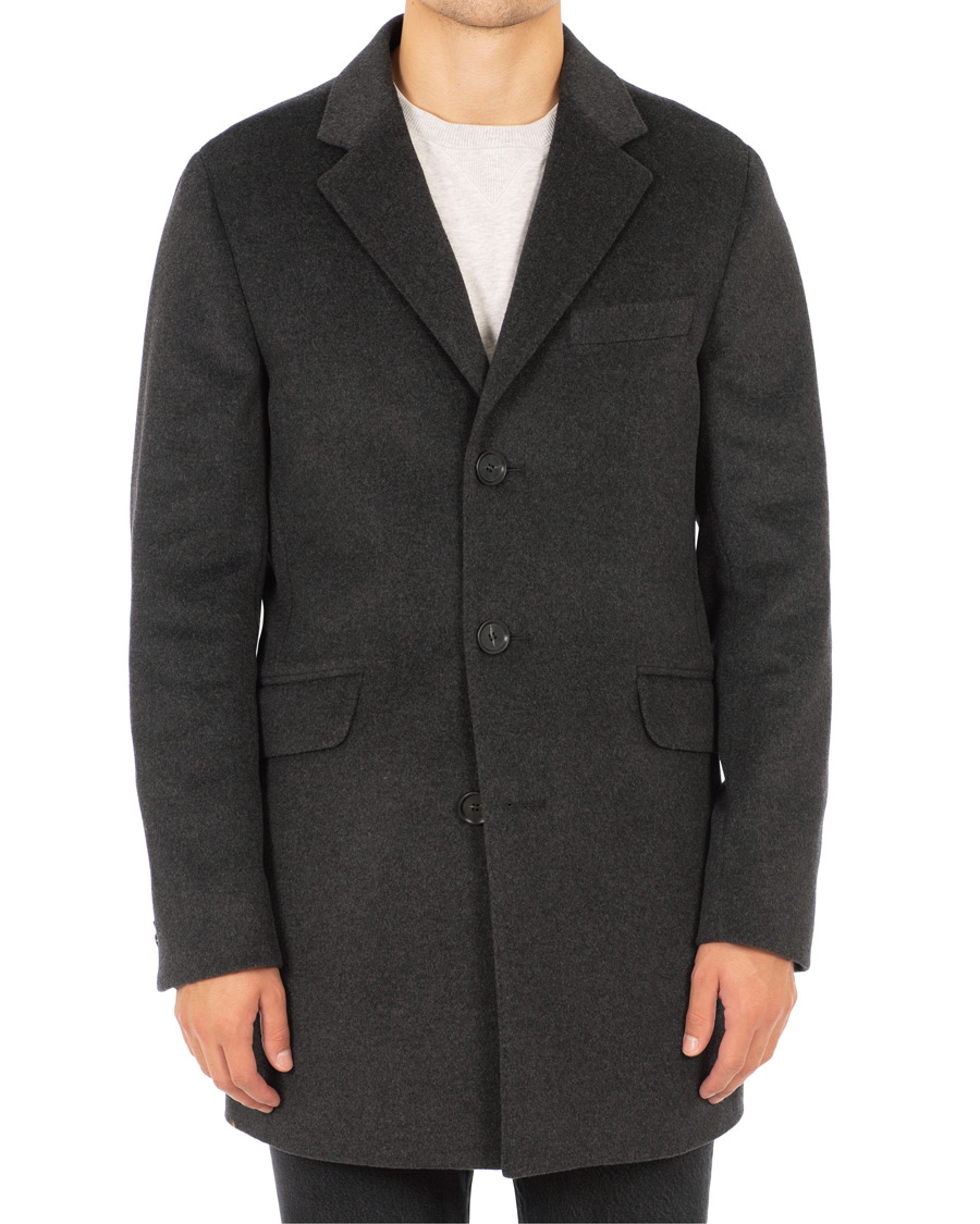 Herr | Jackor | Oscar Jacobson | Saks Wool/Cashmere Coat Grey