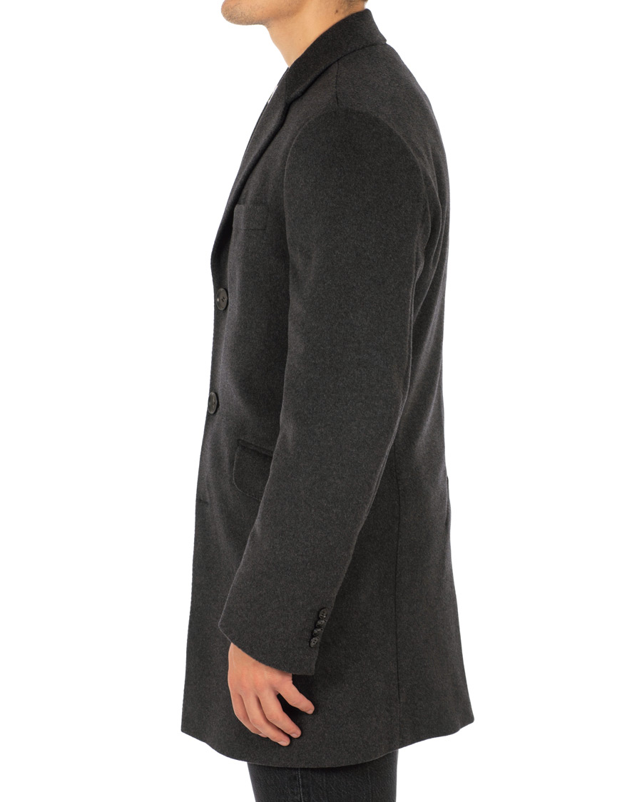Herr | Jackor | Oscar Jacobson | Saks Wool/Cashmere Coat Grey