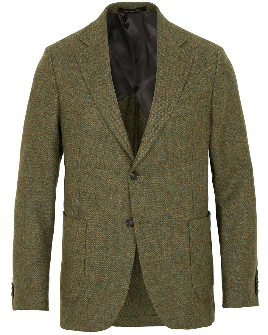 Herr | Kavajer | Oscar Jacobson | Edgar Yorkshire Tweed by Moon Blazer Green