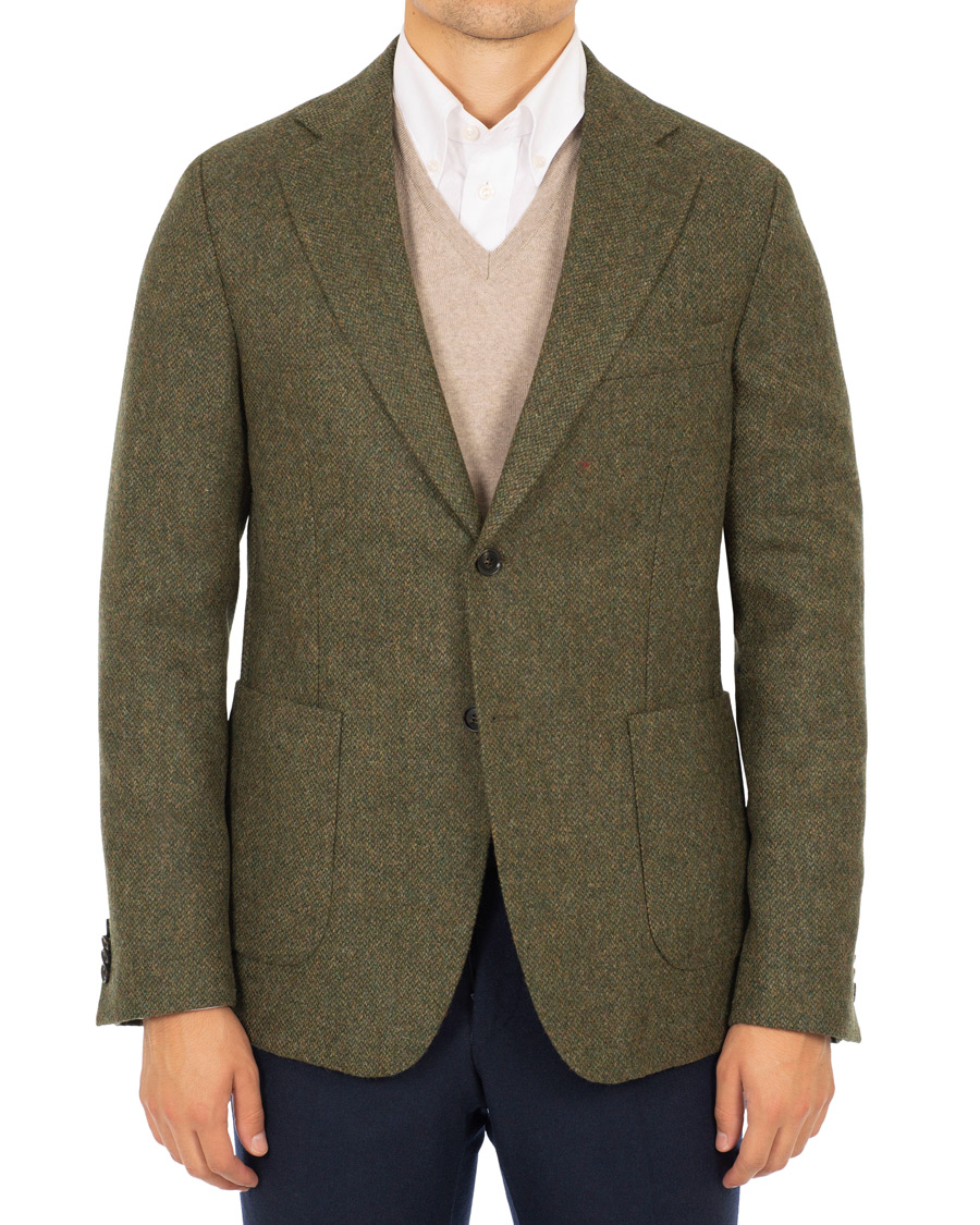 Herr | Kavajer | Oscar Jacobson | Edgar Yorkshire Tweed by Moon Blazer Green