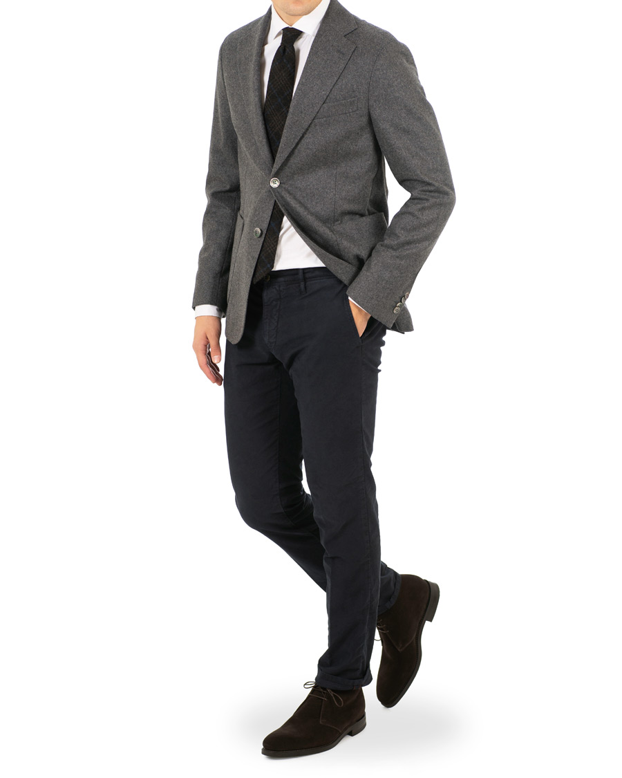Herr | Kavajer | Oscar Jacobson | Edgar Flannel Blazer Grey