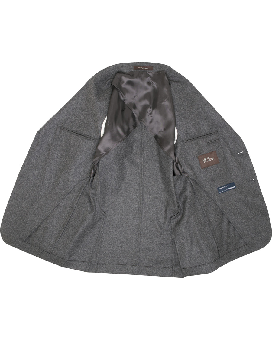 Herr | Kavajer | Oscar Jacobson | Edgar Flannel Blazer Grey