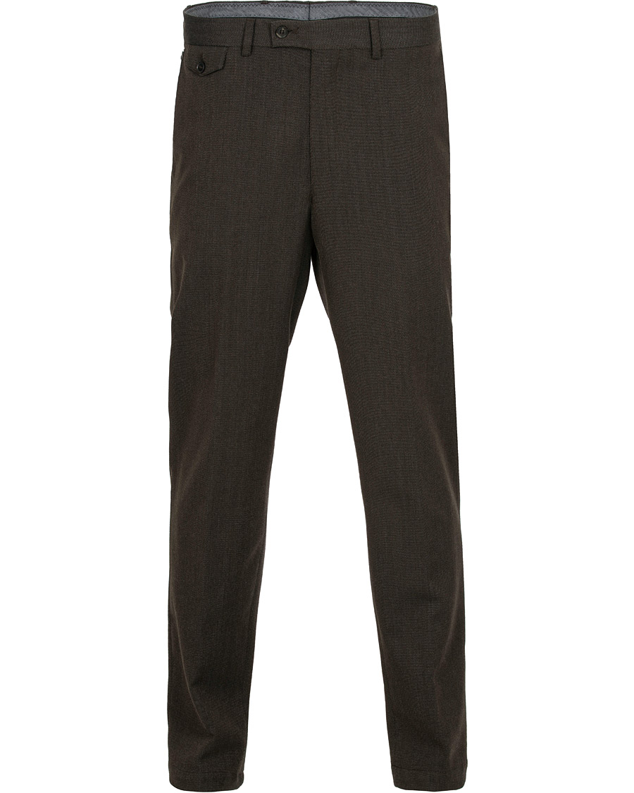 Herr | Byxor | Oscar Jacobson | Trent Side Adjusters Trousers Brown