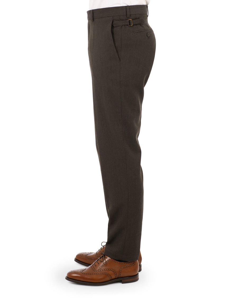 Herr | Byxor | Oscar Jacobson | Trent Side Adjusters Trousers Brown