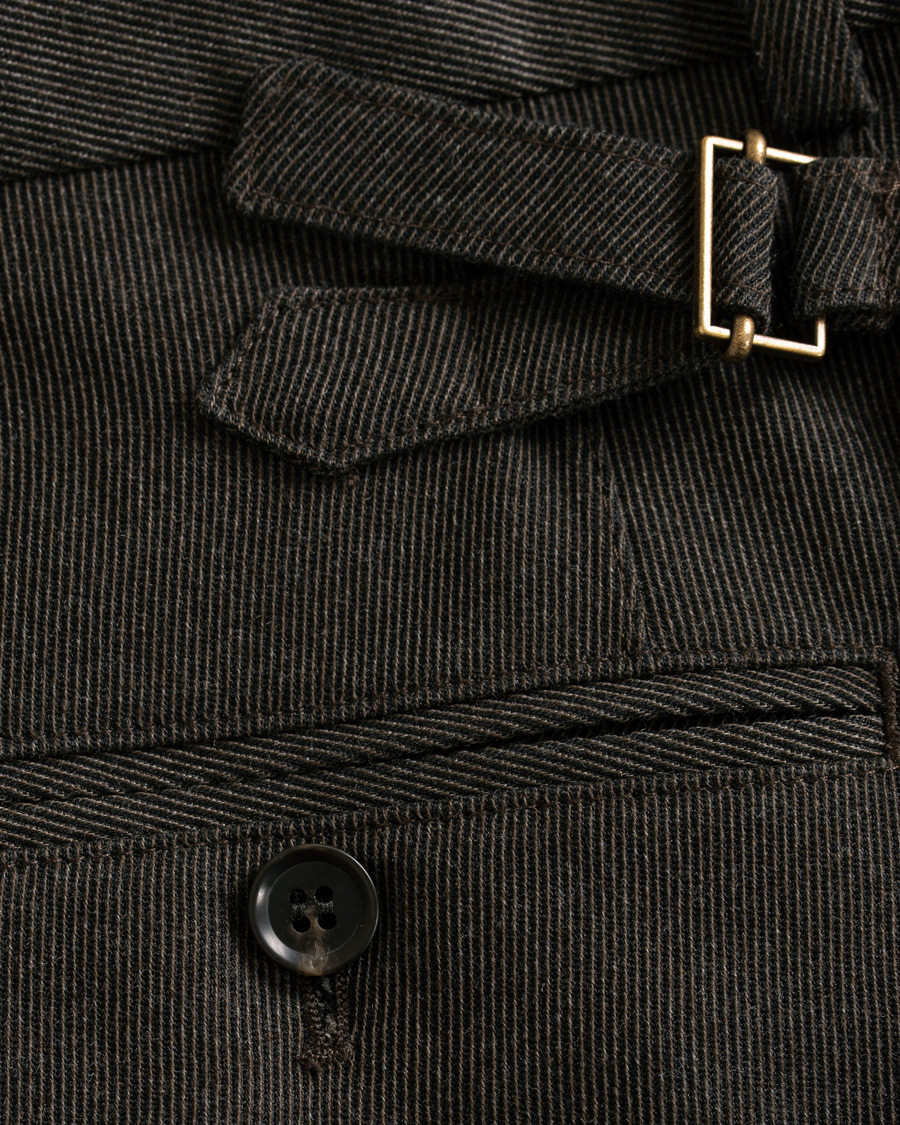 Herr | Byxor | Oscar Jacobson | Trent Side Adjusters Trousers Brown
