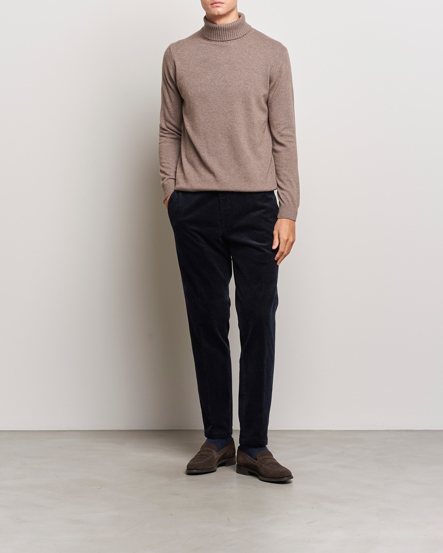 Herr | Byxor | Oscar Jacobson | Denz Corduroy Trousers Navy