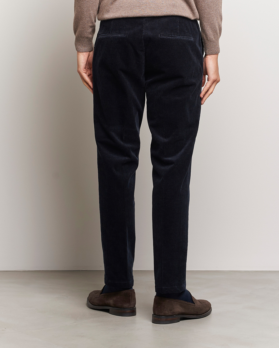 Herr | Byxor | Oscar Jacobson | Denz Corduroy Trousers Navy