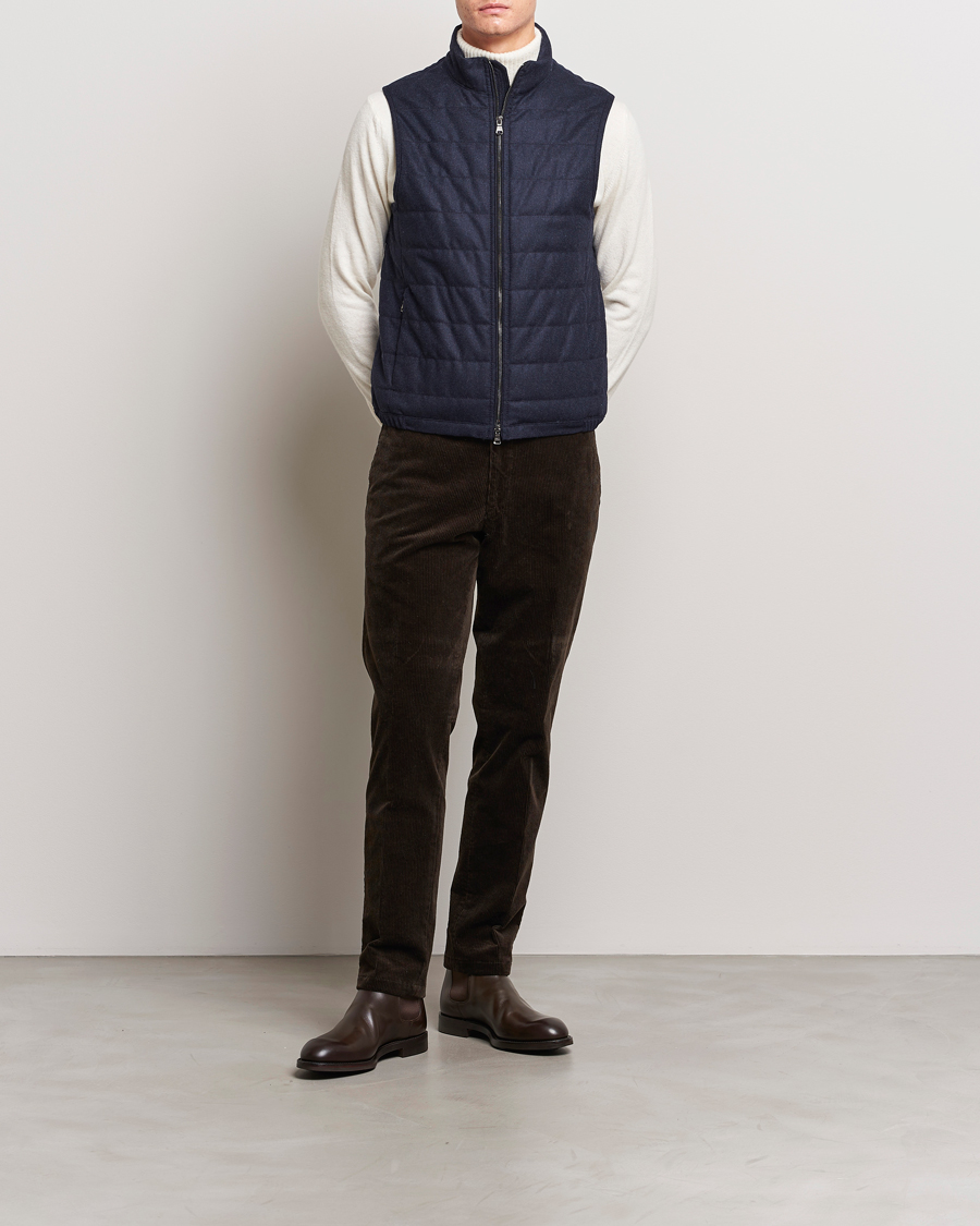 Herr | Byxor | Oscar Jacobson | Denz Corduroy Trousers Dark Brown