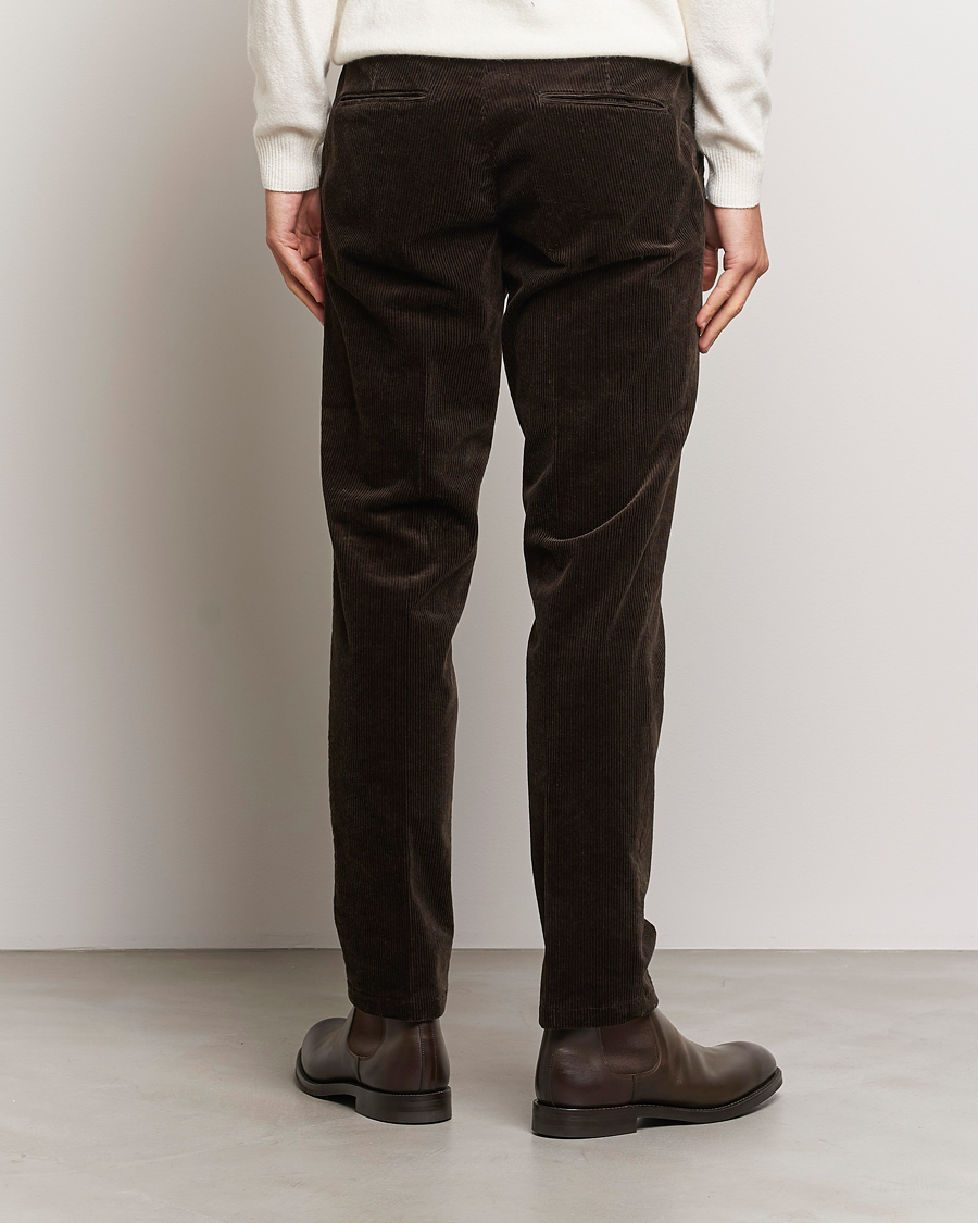 Herr | Byxor | Oscar Jacobson | Denz Corduroy Trousers Dark Brown