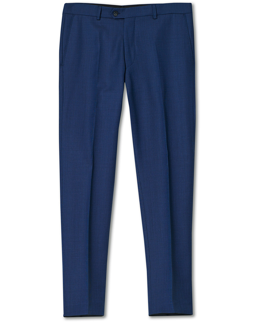 Herr | Byxor | Oscar Jacobson | Denz Wool Trousers Blue