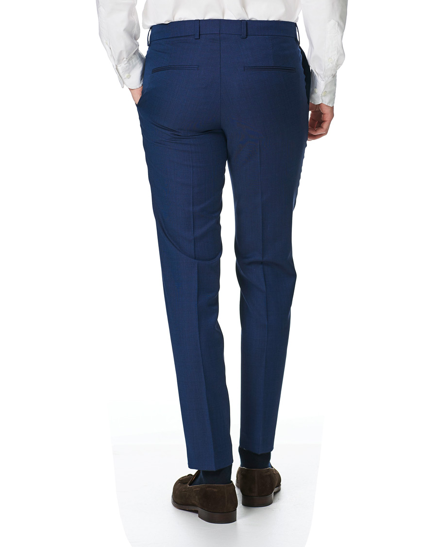 Herr | Byxor | Oscar Jacobson | Denz Wool Trousers Blue