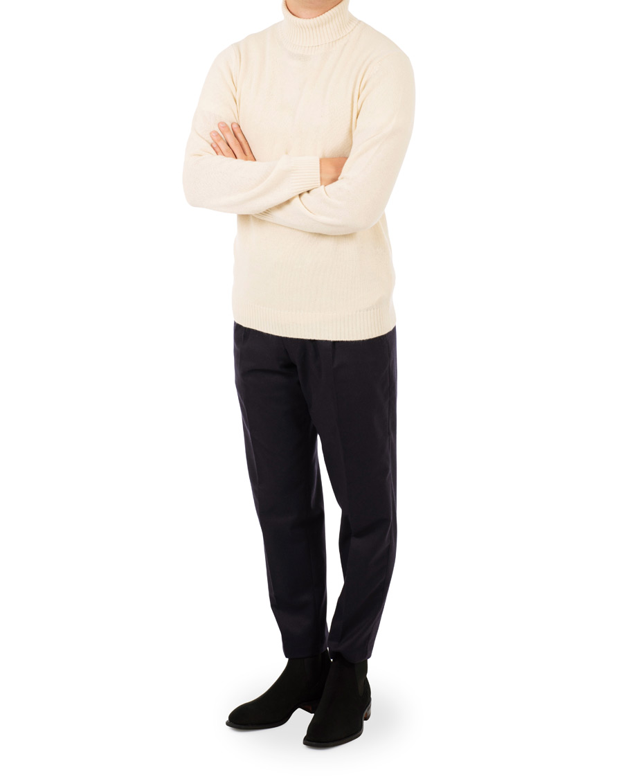 Herr | Tröjor | Oscar Jacobson | Kristopher Alpaca Wool Rollneck White