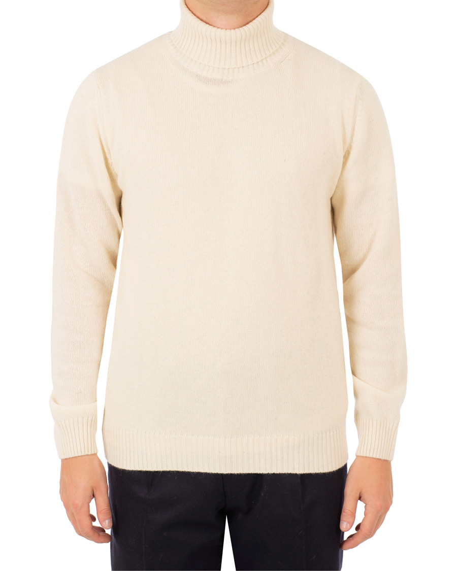 Herr | Tröjor | Oscar Jacobson | Kristopher Alpaca Wool Rollneck White