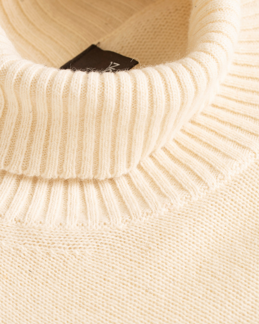 Herr | Tröjor | Oscar Jacobson | Kristopher Alpaca Wool Rollneck White