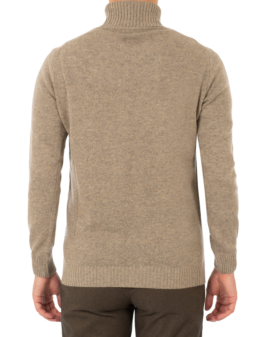 Herr | Tröjor | Oscar Jacobson | Kristopher Alpaca Wool Rollneck Light Brown