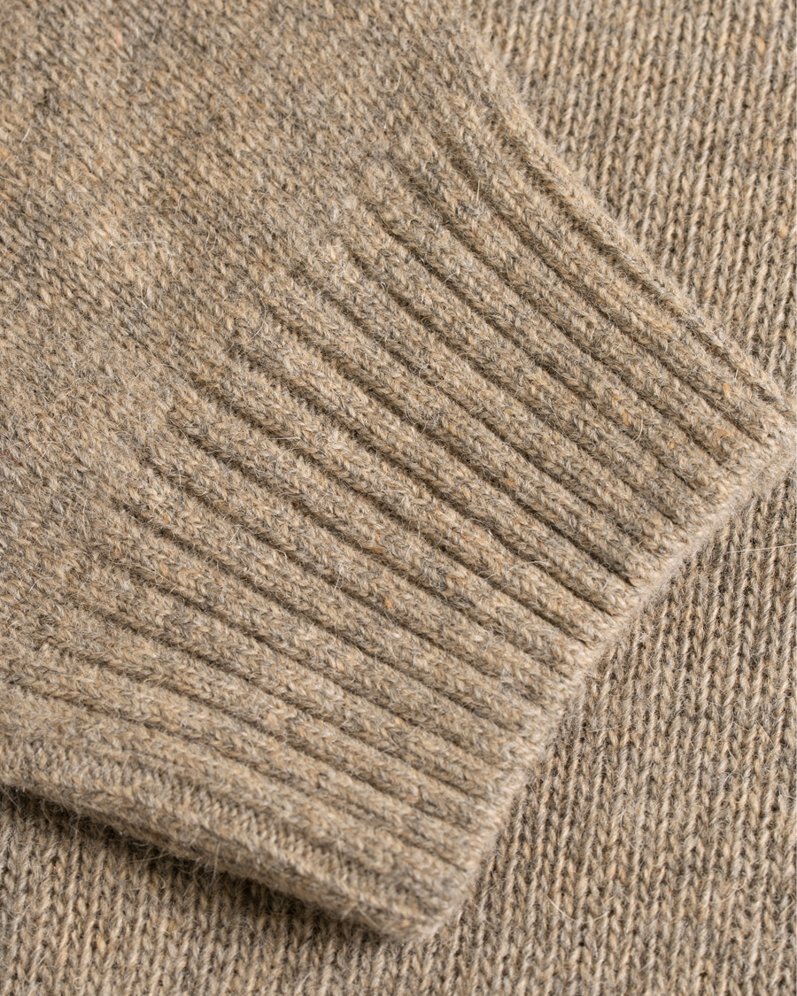 Herr | Tröjor | Oscar Jacobson | Kristopher Alpaca Wool Rollneck Light Brown