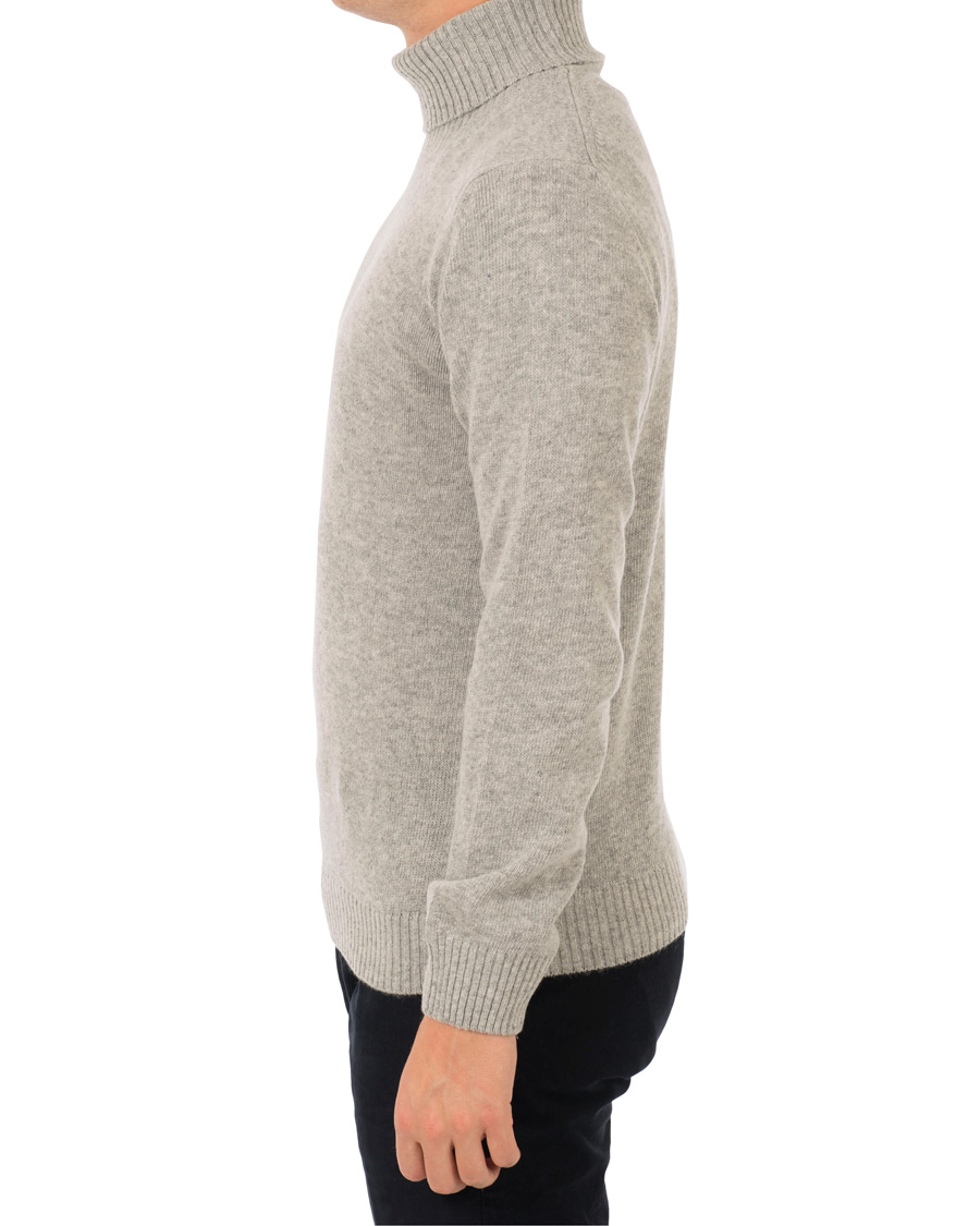 Herr | Tröjor | Oscar Jacobson | Kristopher Alpaca Wool Rollneck Light Grey