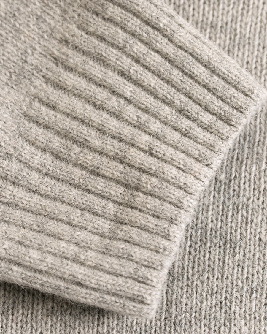 Herr | Tröjor | Oscar Jacobson | Kristopher Alpaca Wool Rollneck Light Grey