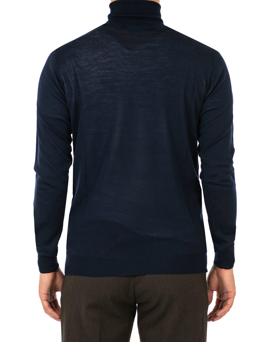 Herr | Tröjor | Oscar Jacobson | Cole Extra Fine Merino Rollneck Navy