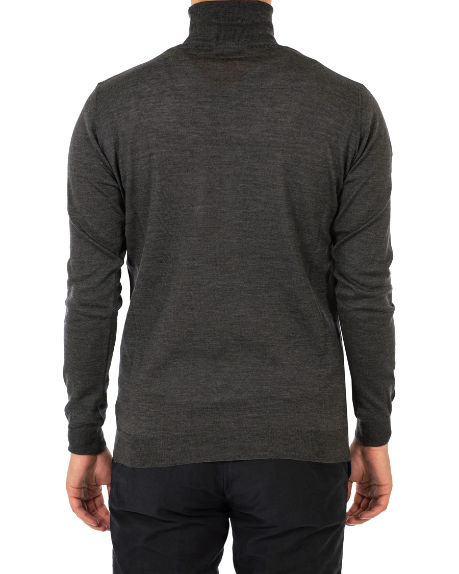 Herr | Tröjor | Oscar Jacobson | Cole Extra Fine Merino Rollneck Dark Grey