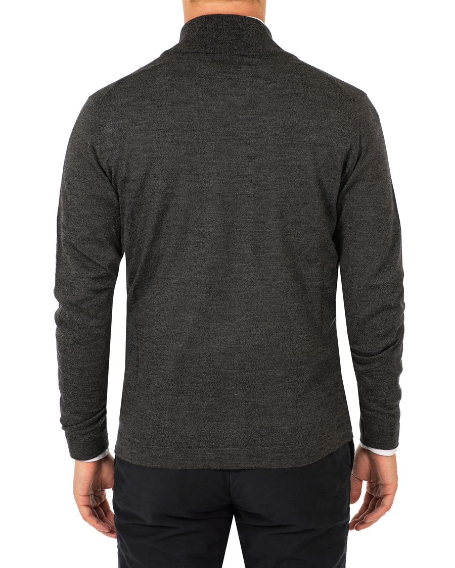 Herr | Tröjor | Oscar Jacobson | Ariel Extra Fine Merino Full Zip Grey