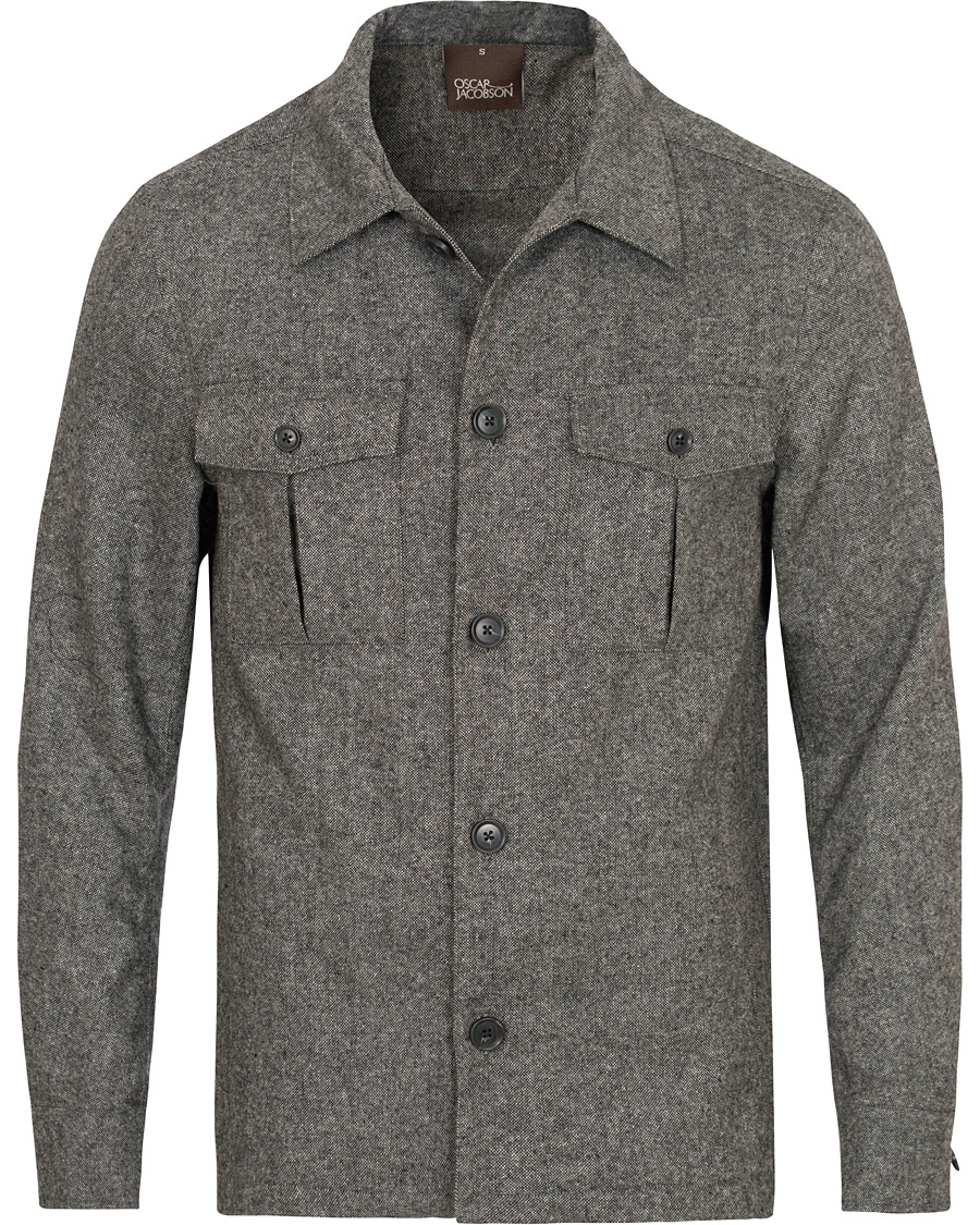 Herr | Jackor | Oscar Jacobson | Helge Shirt Jacket Salt & Pepper