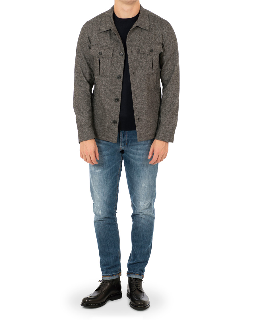 Herr | Jackor | Oscar Jacobson | Helge Shirt Jacket Salt & Pepper
