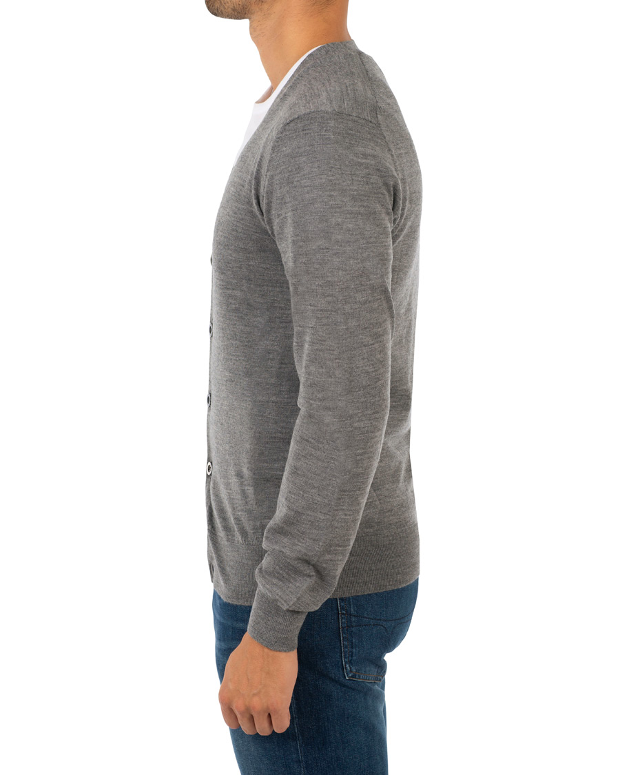 Herr | Tröjor | Tiger of Sweden | Navid Extra Fine Merino Cardigan Grey