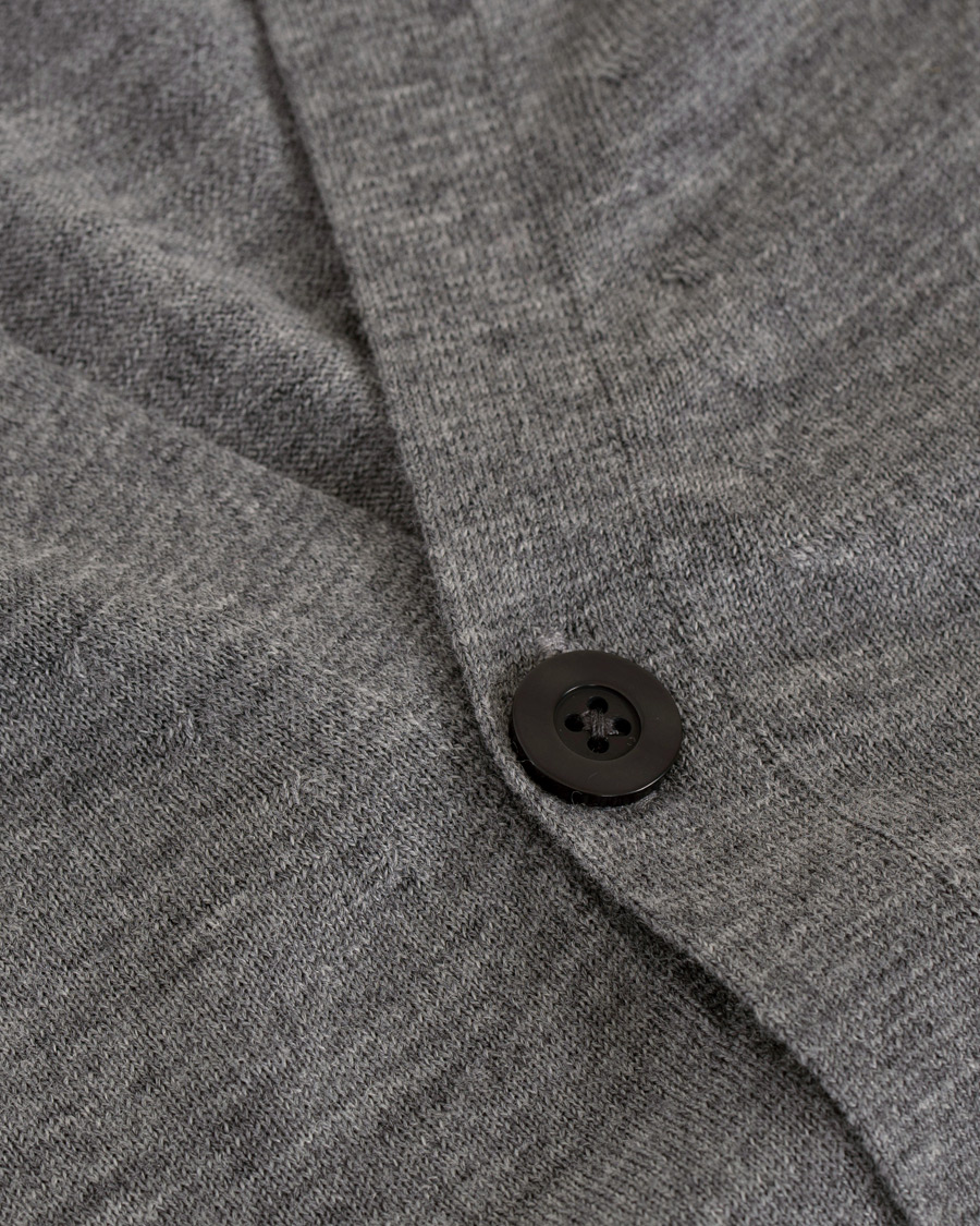 Herr | Tröjor | Tiger of Sweden | Navid Extra Fine Merino Cardigan Grey