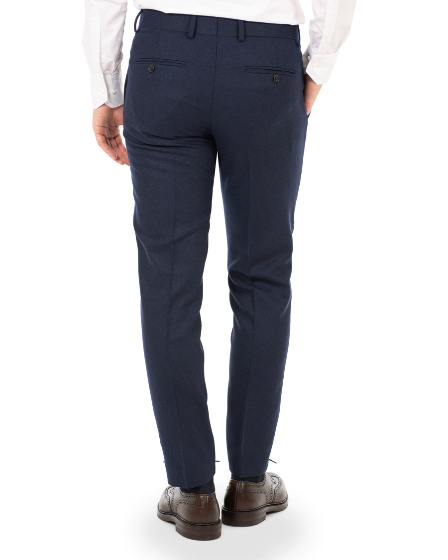 Herr | Byxor | Tiger of Sweden | Tordon Flannel Trousers Navy
