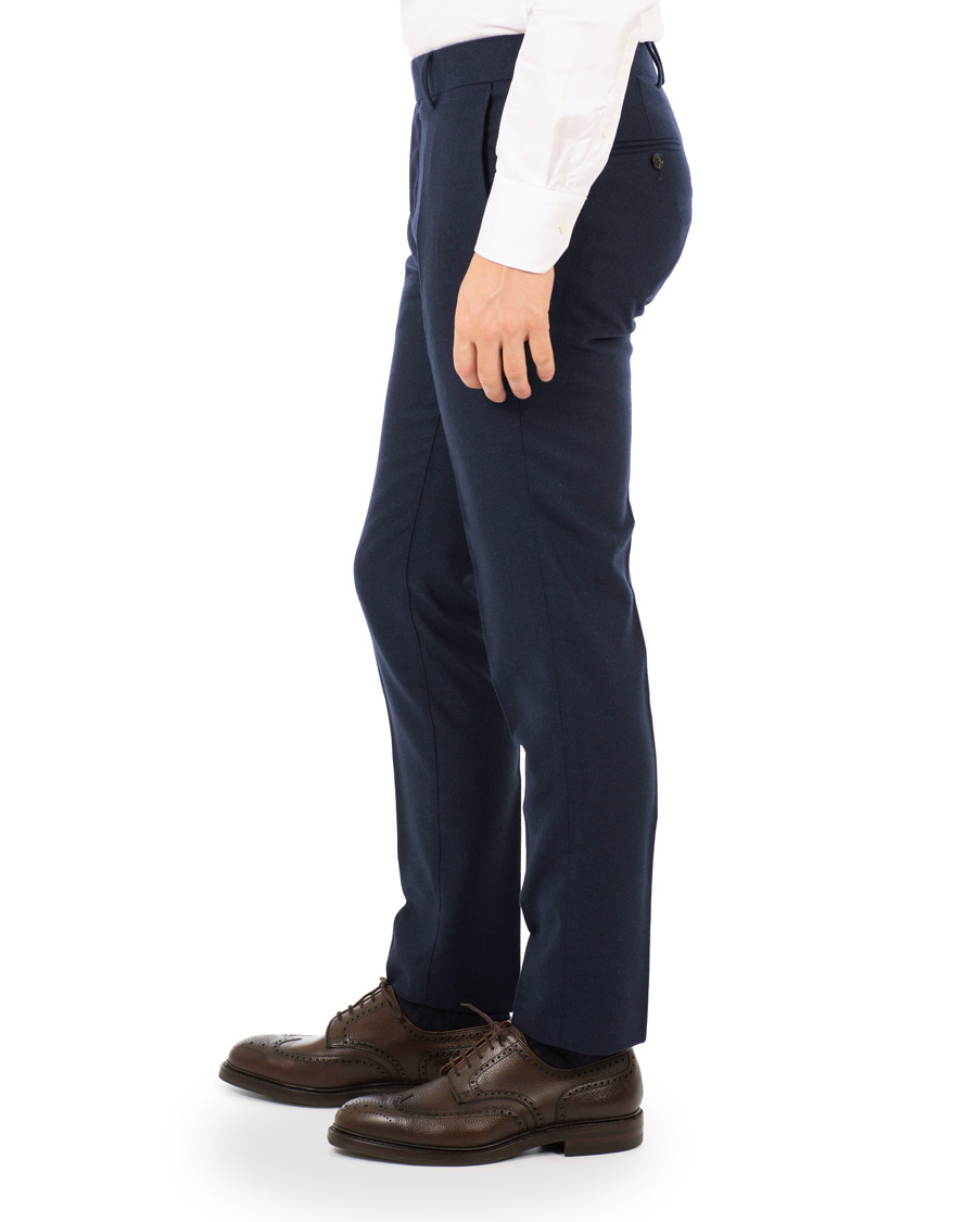 Herr | Byxor | Tiger of Sweden | Tordon Flannel Trousers Navy