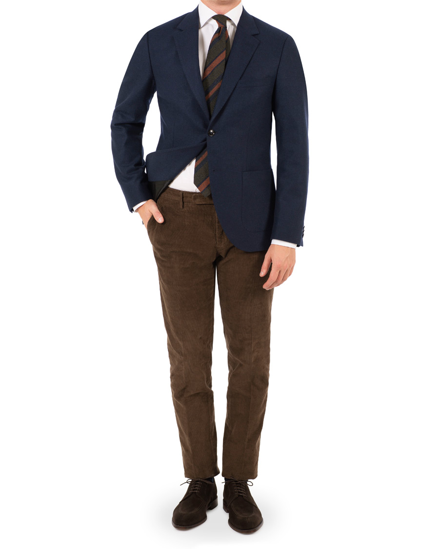 Herr | Kavajer | Tiger of Sweden | Jamot Flannel Patch Pocket Blazer Navy