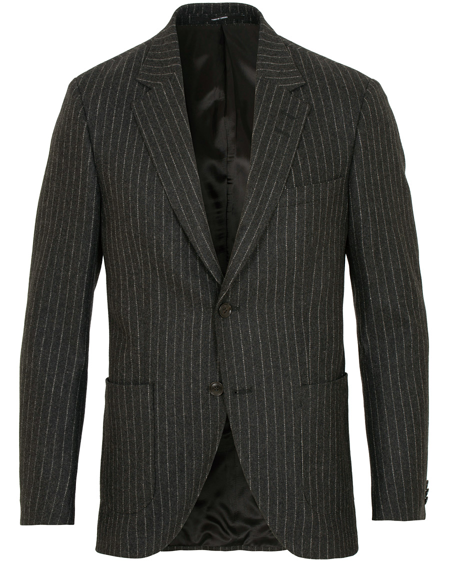 Herr | Kavajer | Tiger of Sweden | Jamot Pinstripe Patch Pocket Blazer Dark Grey