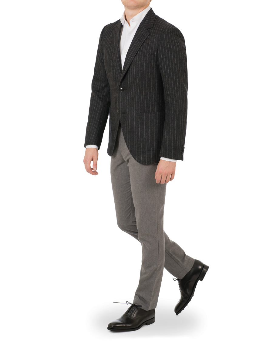 Herr | Kavajer | Tiger of Sweden | Jamot Pinstripe Patch Pocket Blazer Dark Grey