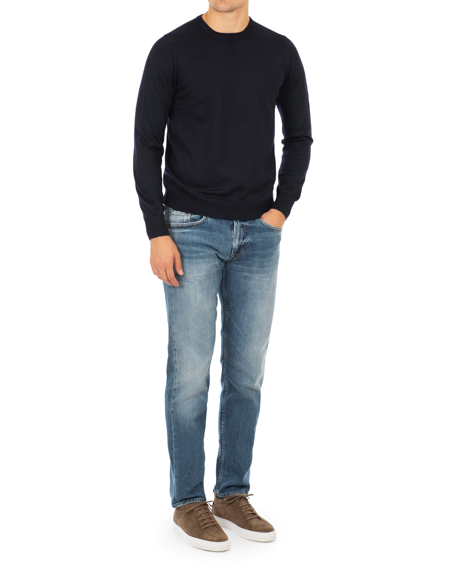 Herr | Jeans | Tiger of Sweden Jeans | Straight Lone Stretch Jeans Mid Blue