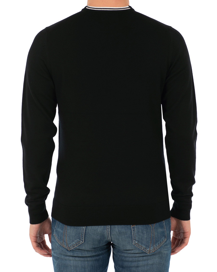Herr | Tröjor | Fred Perry | Merino Wool Crew Neck Pullover Black