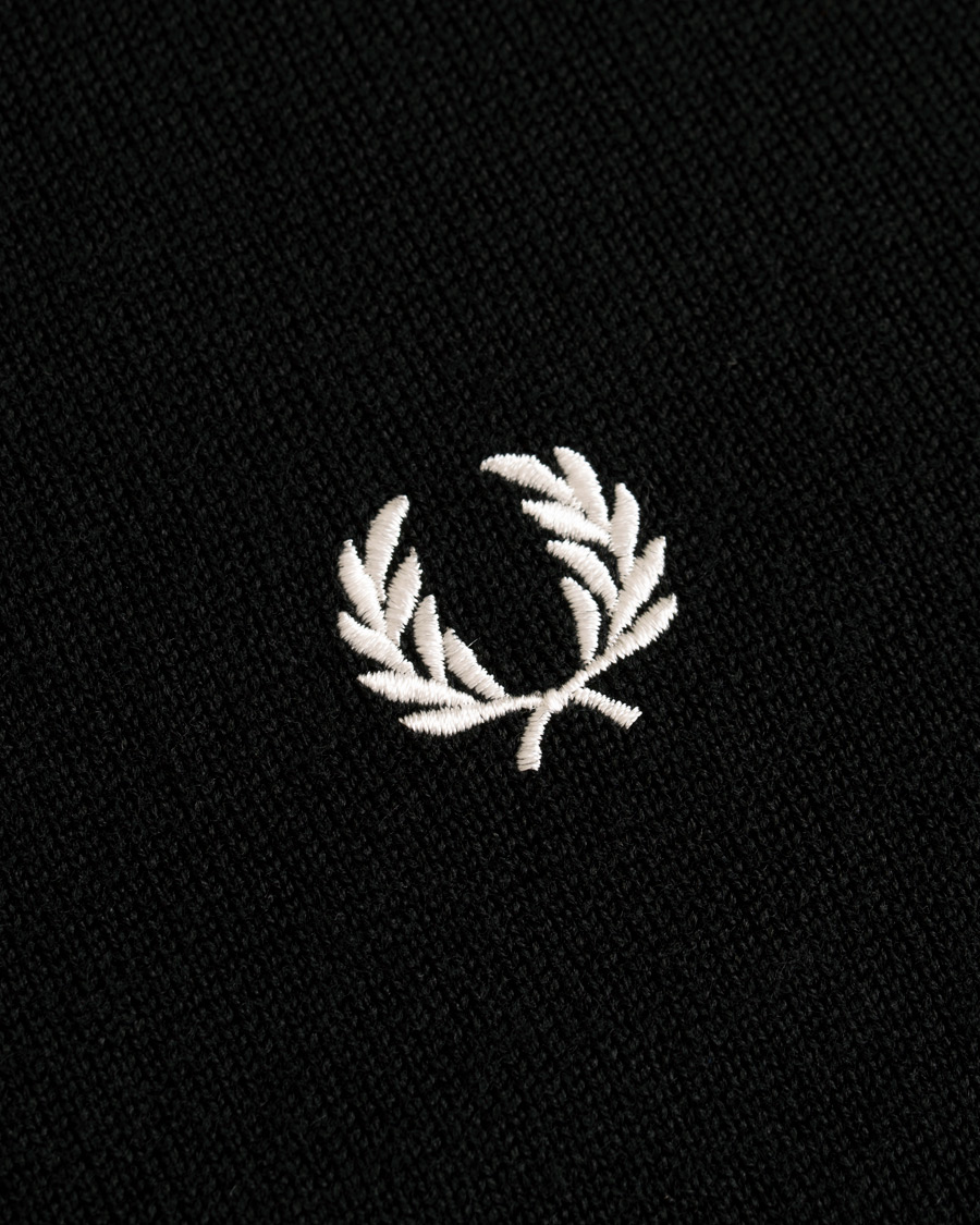 Herr | Tröjor | Fred Perry | Merino Wool Crew Neck Pullover Black
