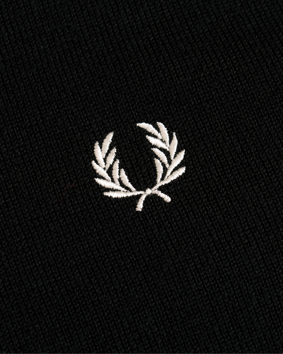 Herr | Tröjor | Fred Perry | Merino Wool V-Neck Pullover Black